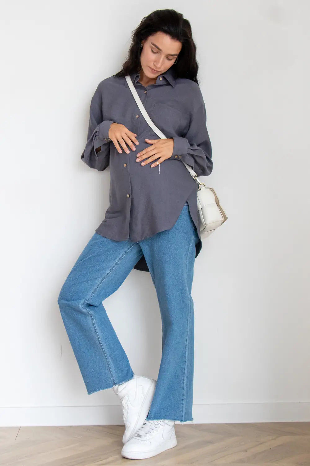 Maternity Oversized Cotton Blouse (Shirt) 2101711