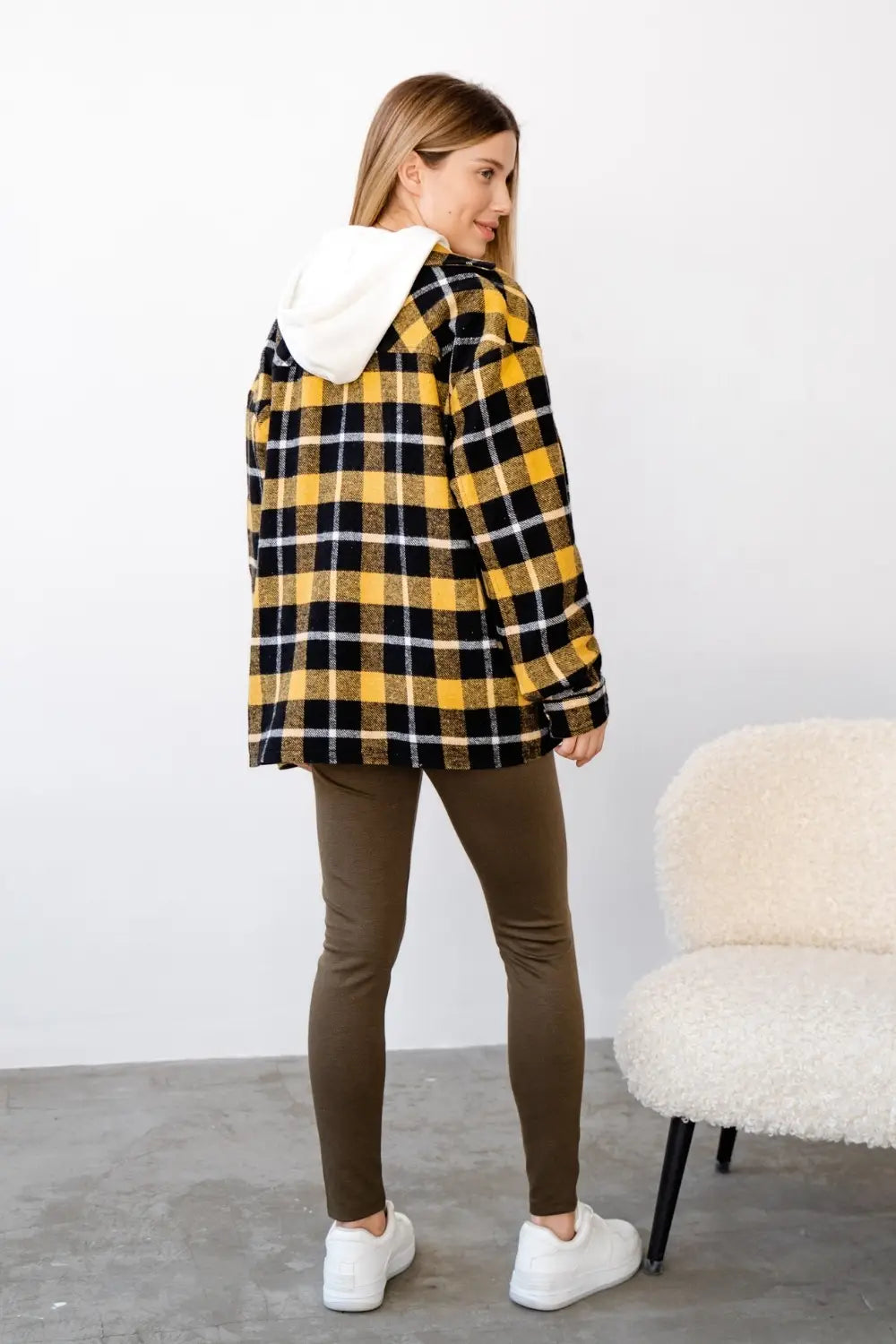 Maternity Oversized Checkered Shirt 4368222