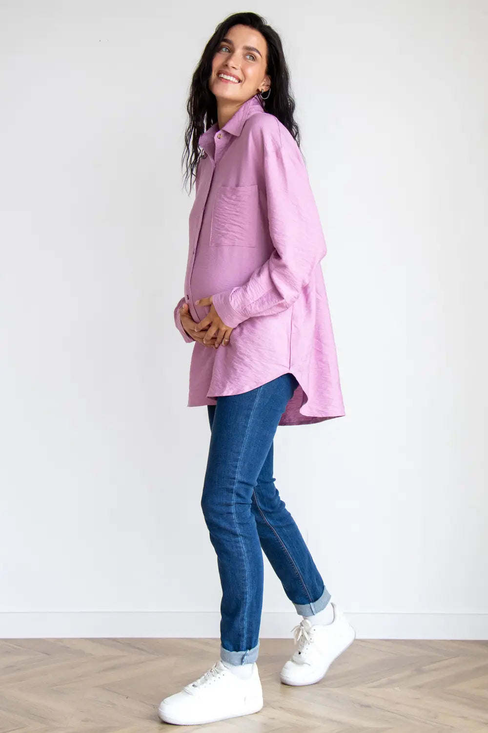 Maternity Oversized Cotton Blouse (Shirt) 2101711