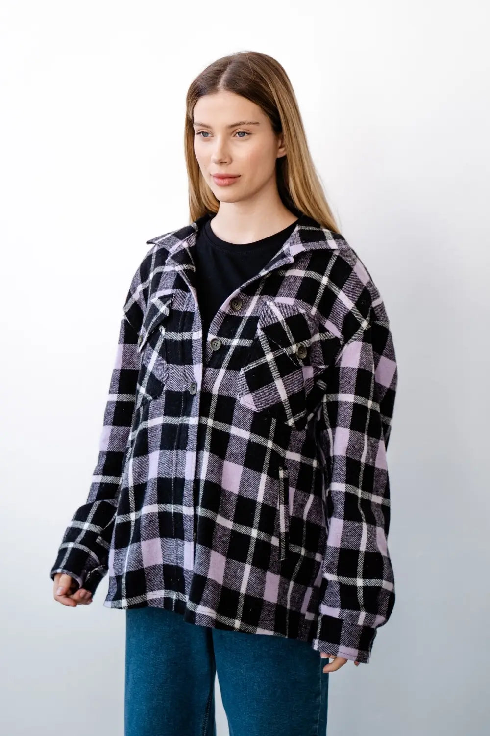 Maternity Oversized Checkered Shirt 4368222