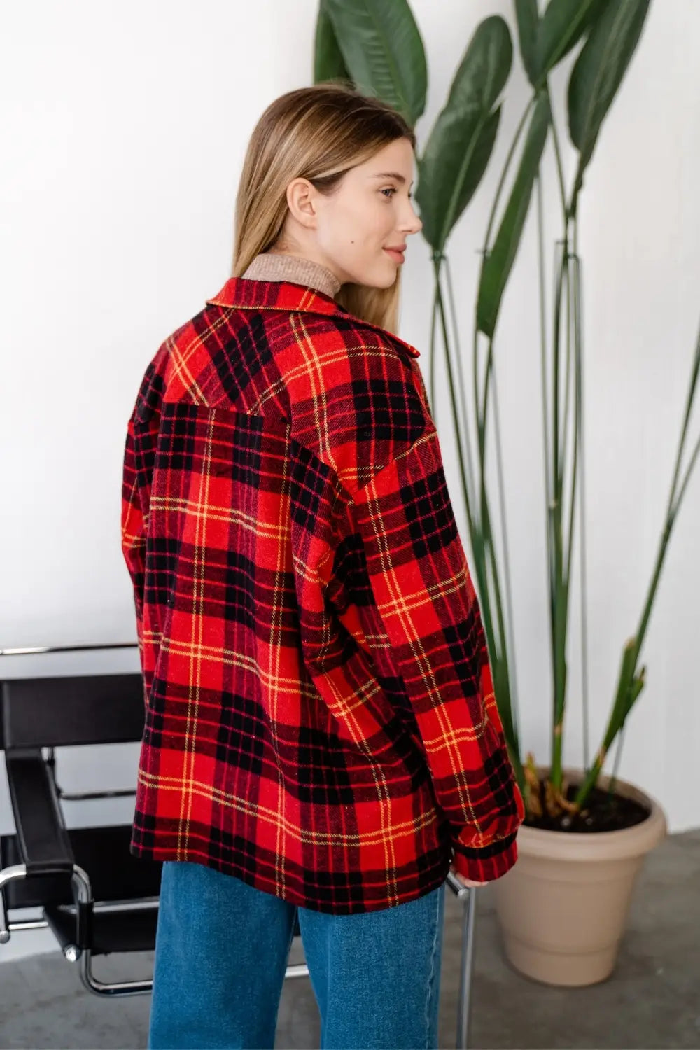 Maternity Oversized Checkered Shirt 4368222