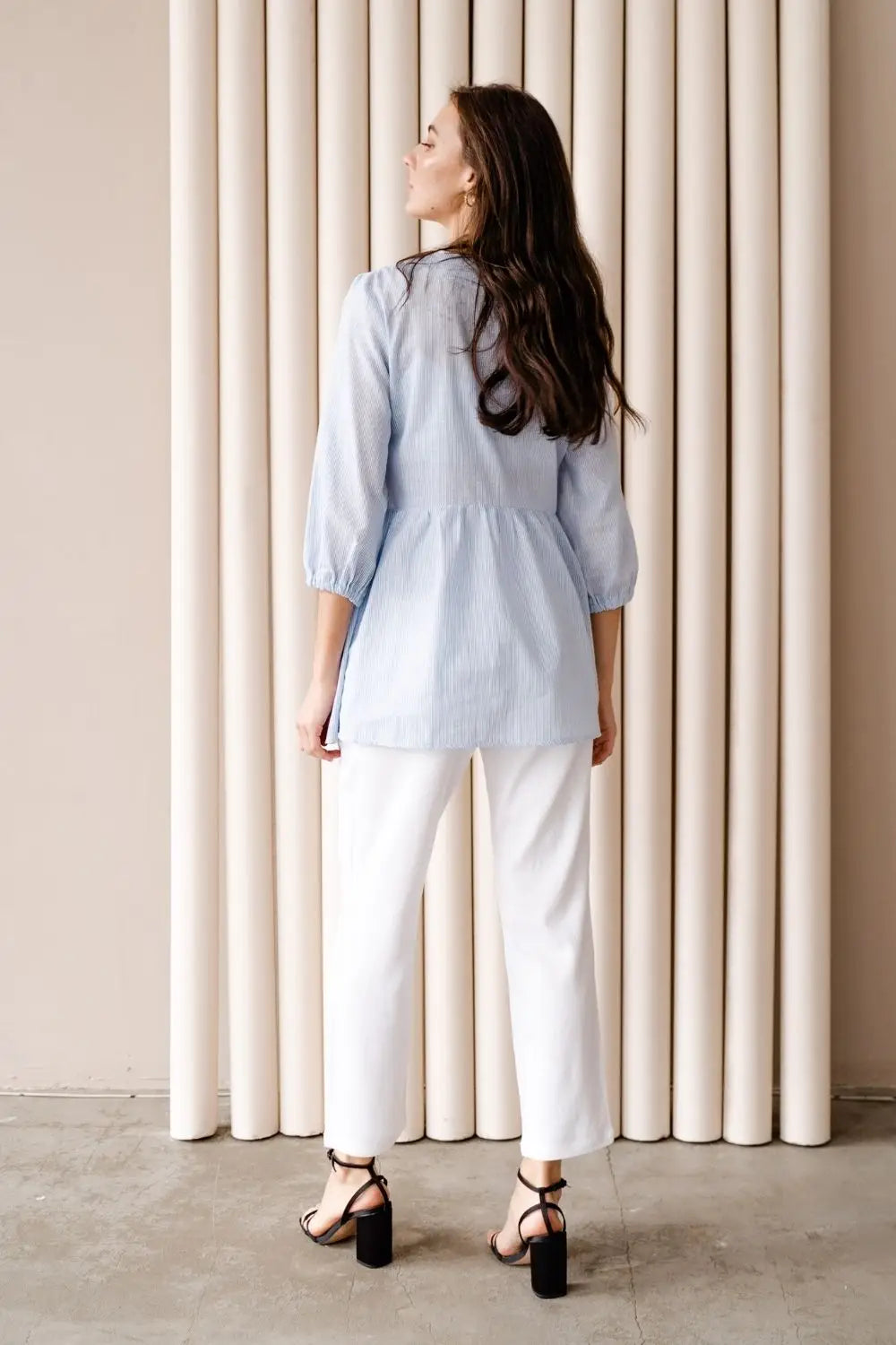 Maternity Loose-Fit Cotton Blouse (Shirt) 4317737