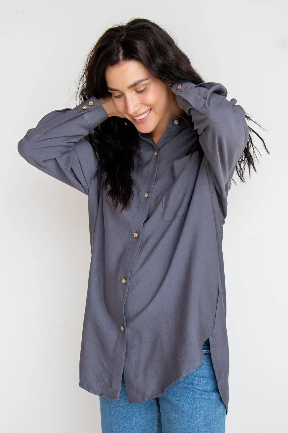 Maternity Oversized Cotton Blouse (Shirt) 2101711