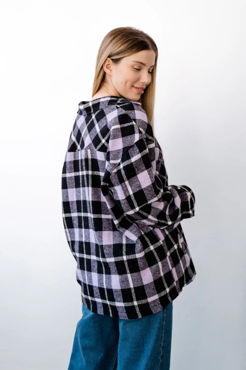 Maternity Oversized Checkered Shirt 4368222
