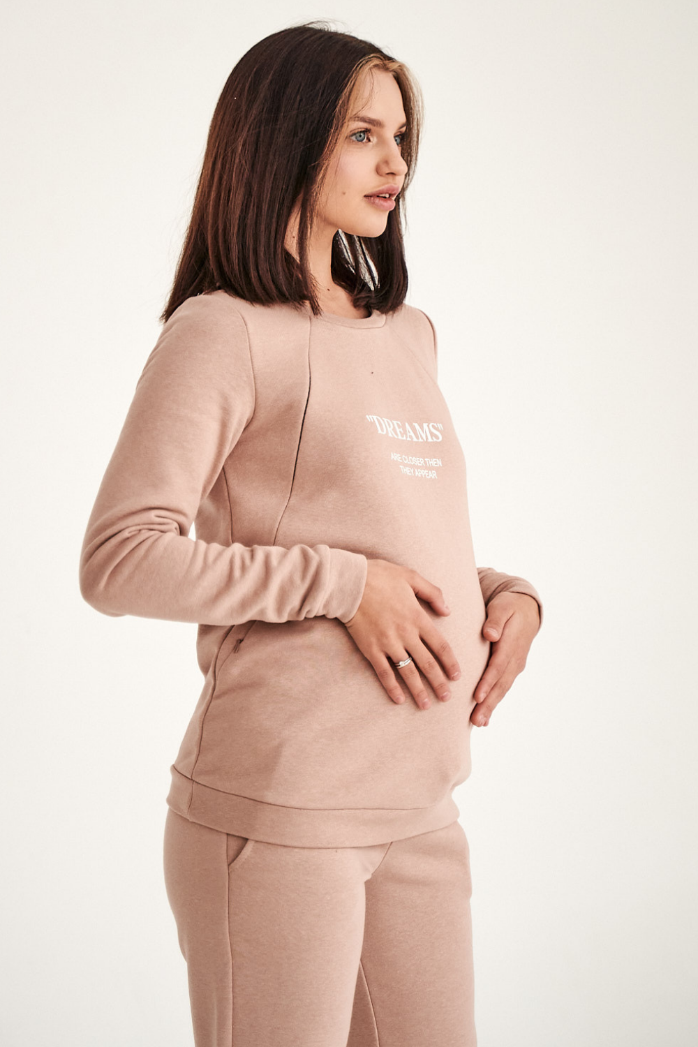 Winter Maternity and Nursing Fleece Sportswear Set 4205114-78-1