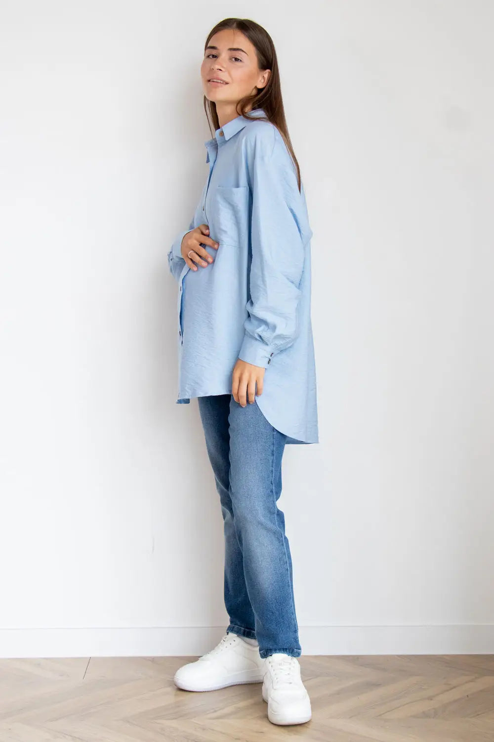 Maternity Oversized Cotton Blouse (Shirt) 2101711