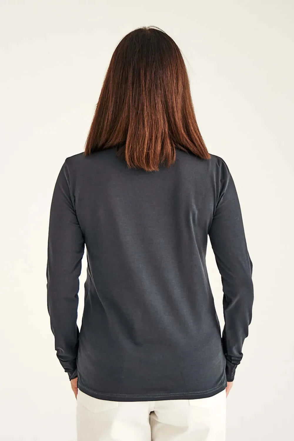 Basic Long Sleeve Cotton Sweater for Pregnant and Nursing Moms 4374041