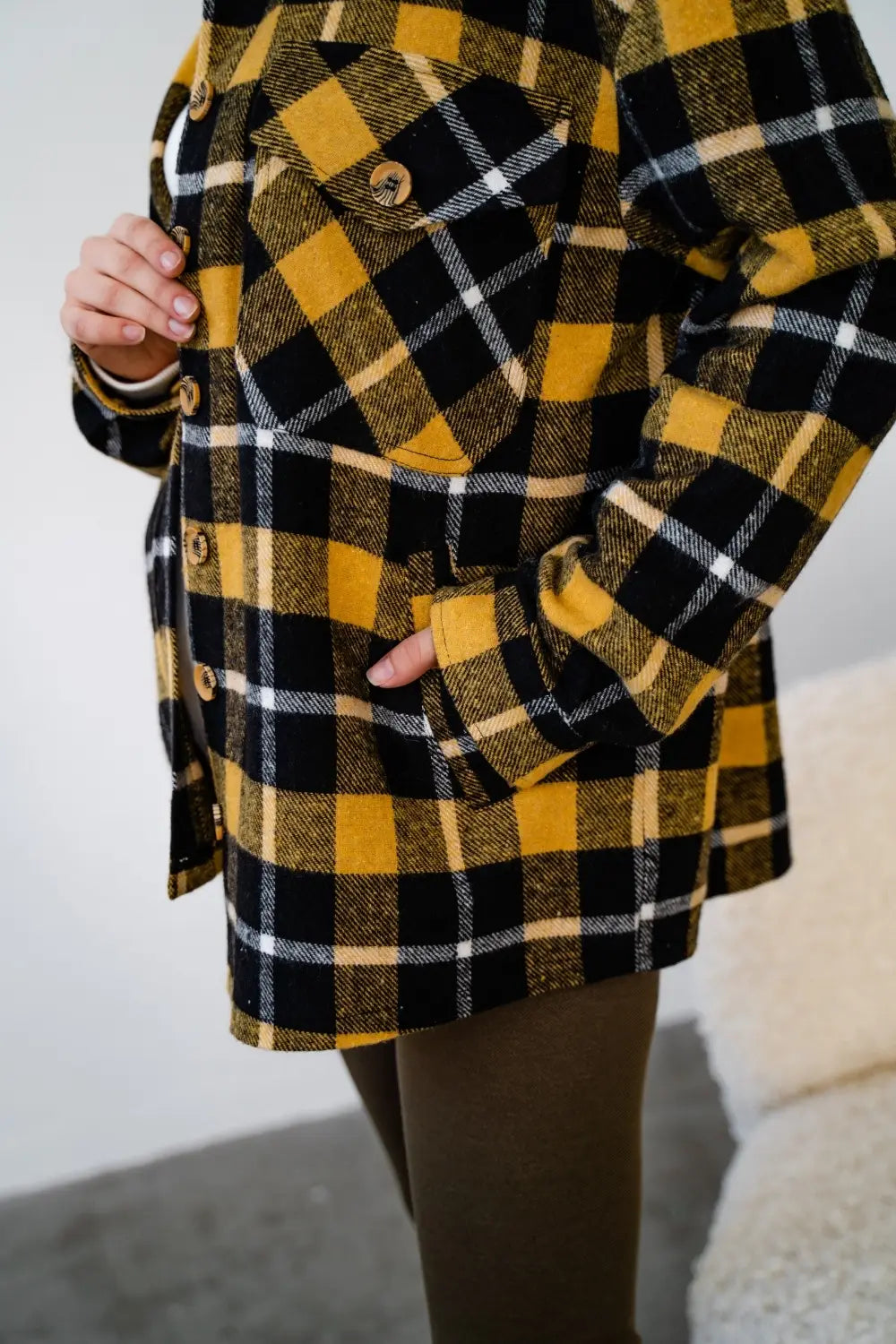 Maternity Oversized Checkered Shirt 4368222