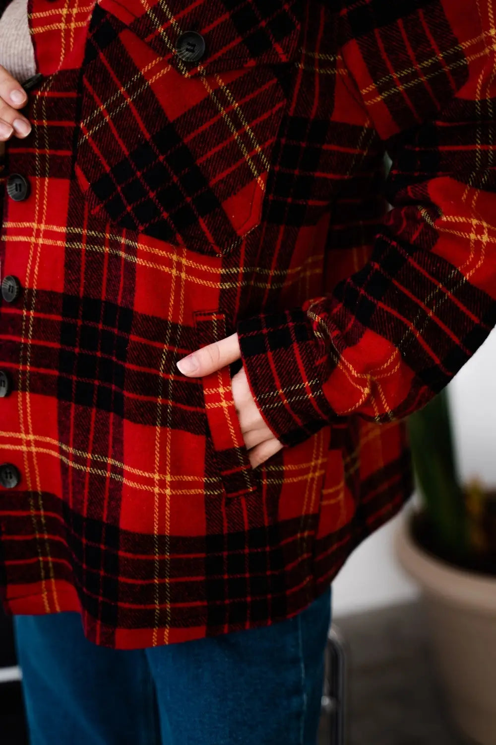 Maternity Oversized Checkered Shirt 4368222