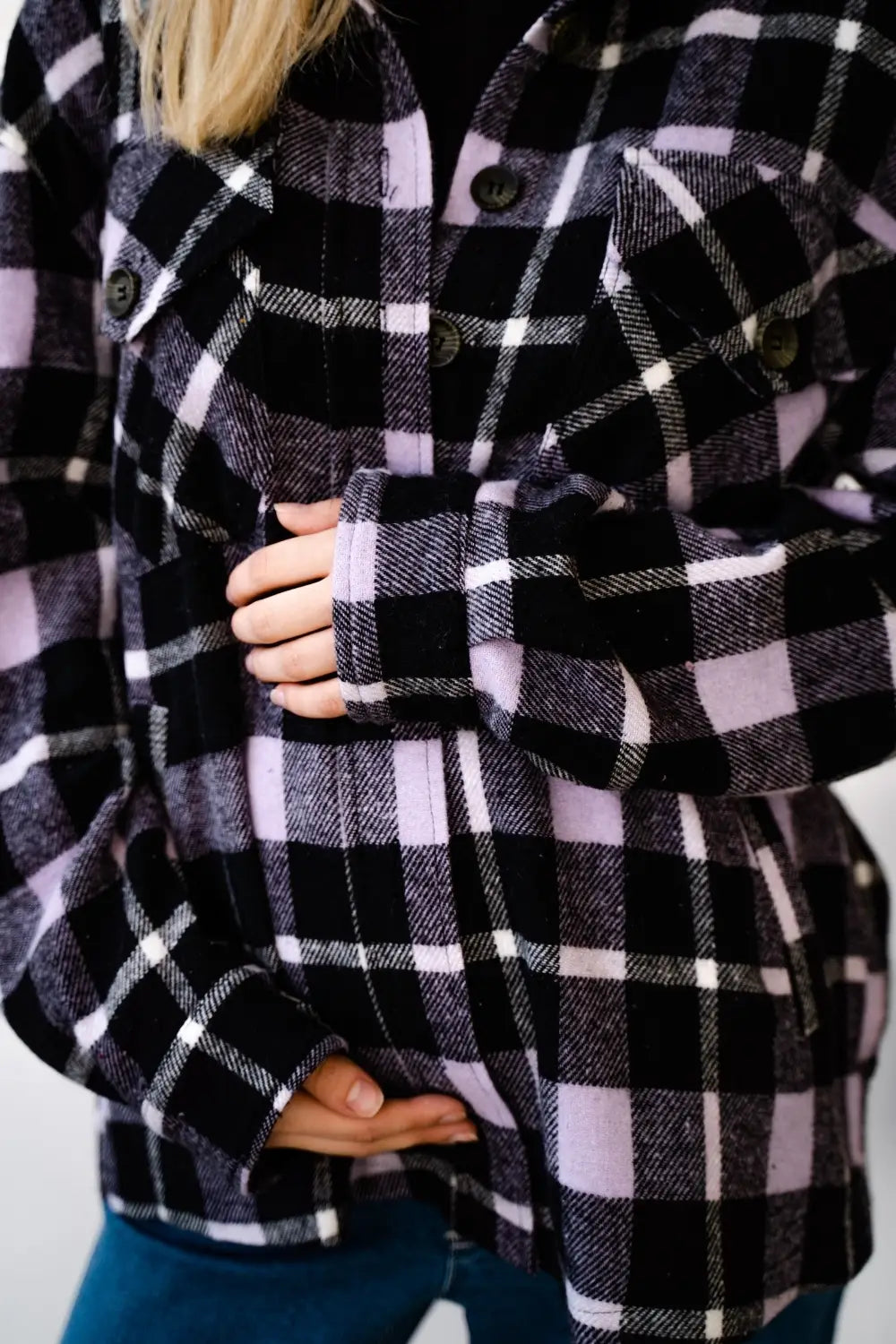 Maternity Oversized Checkered Shirt 4368222