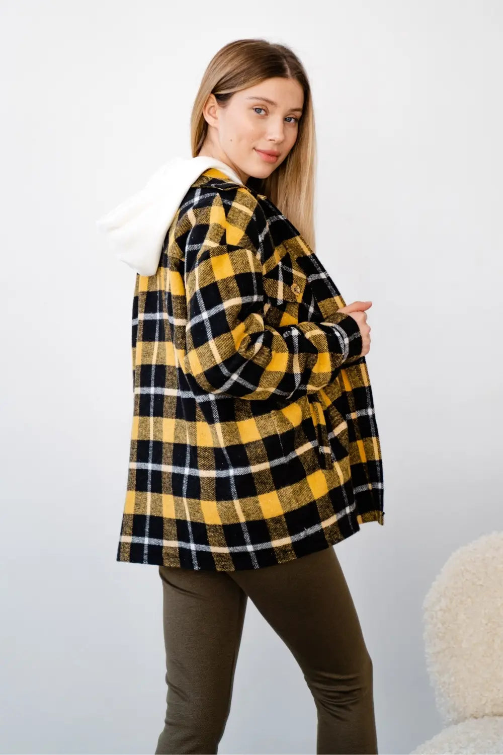 Maternity Oversized Checkered Shirt 4368222