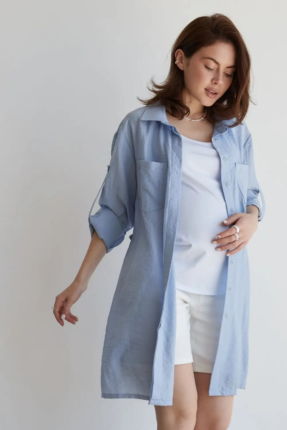 Maternity Blouse (Shirt) Light Extended Loose-Fit 1268741