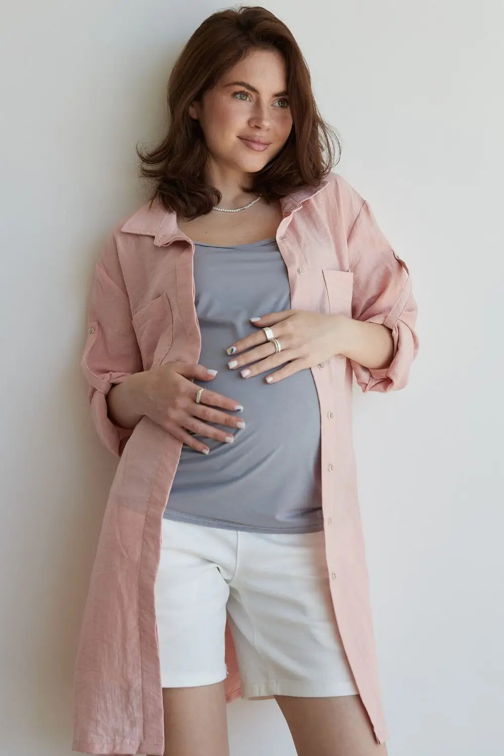 Maternity Blouse (Shirt) Light Extended Loose-Fit 1268741