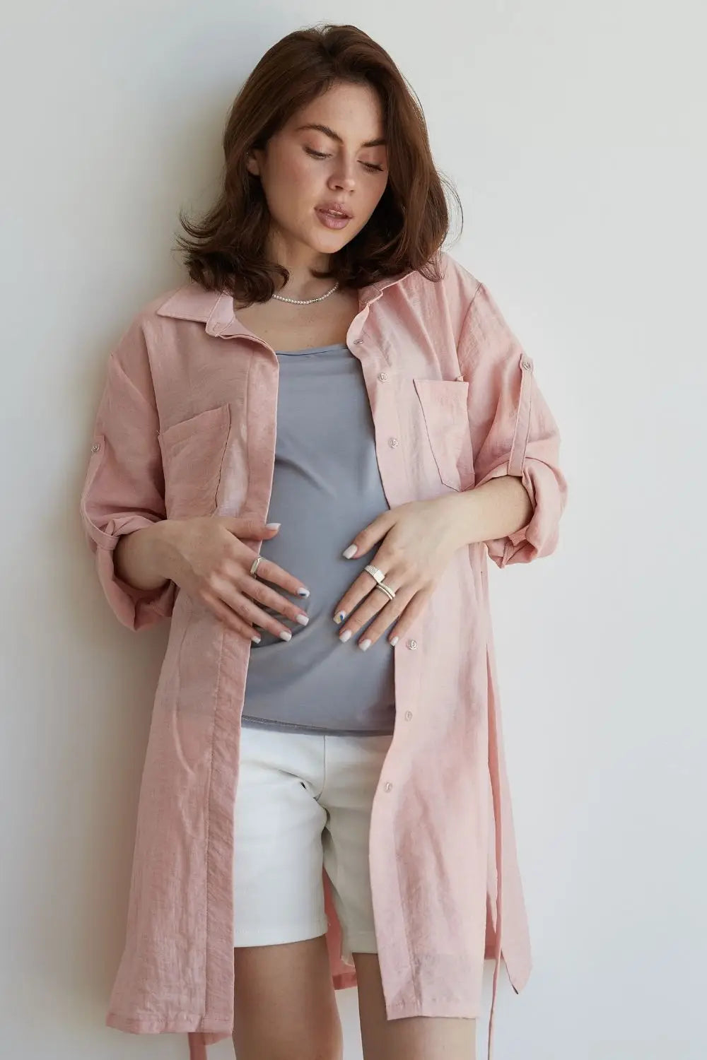 Maternity Blouse (Shirt) Light Extended Loose-Fit 1268741