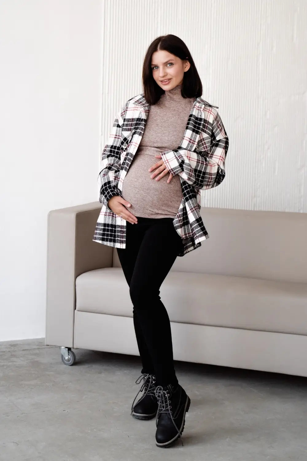 Maternity Stylish Turtleneck Sweater for Breastfeeding 4279051