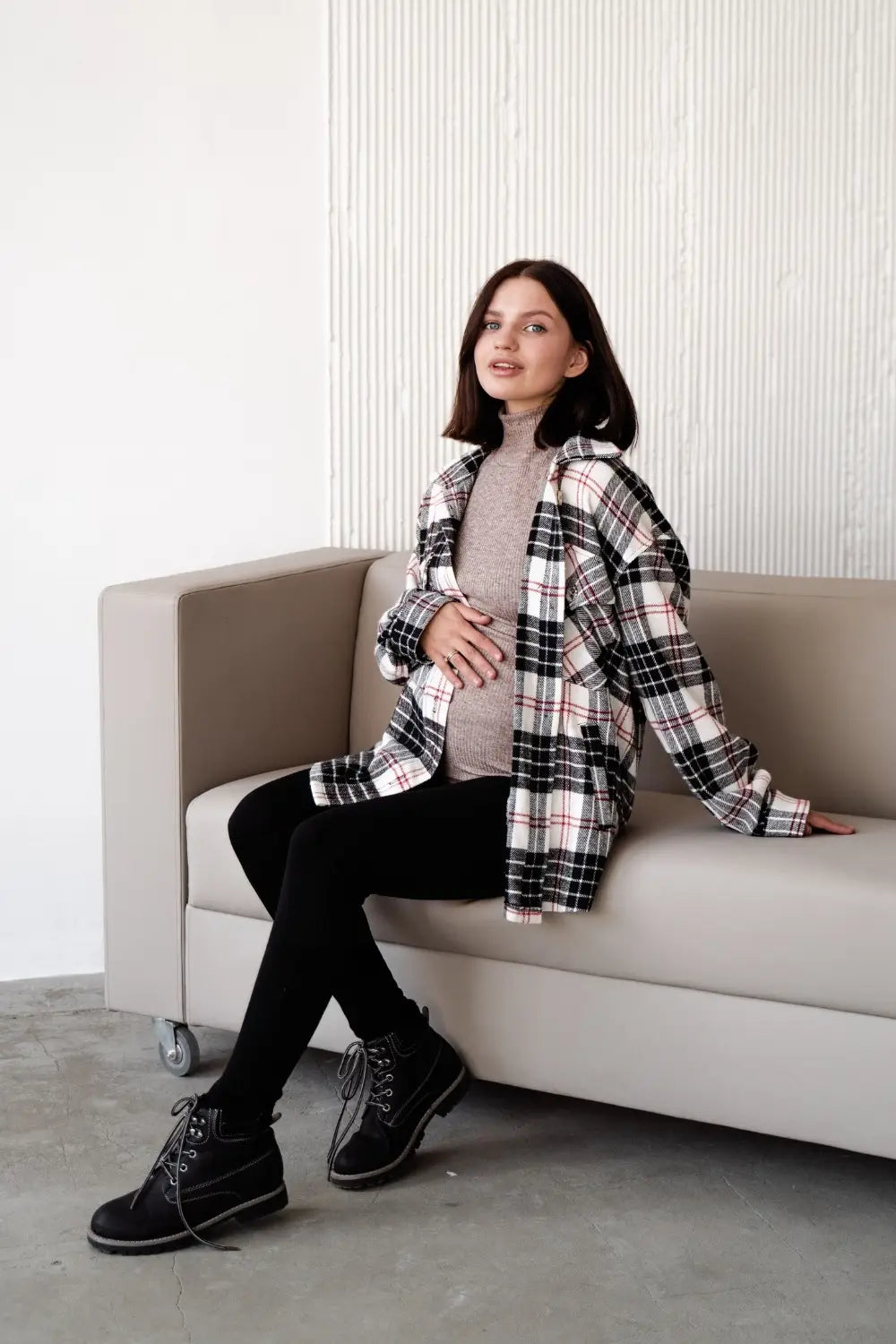 Maternity Stylish Turtleneck Sweater for Breastfeeding 4279051