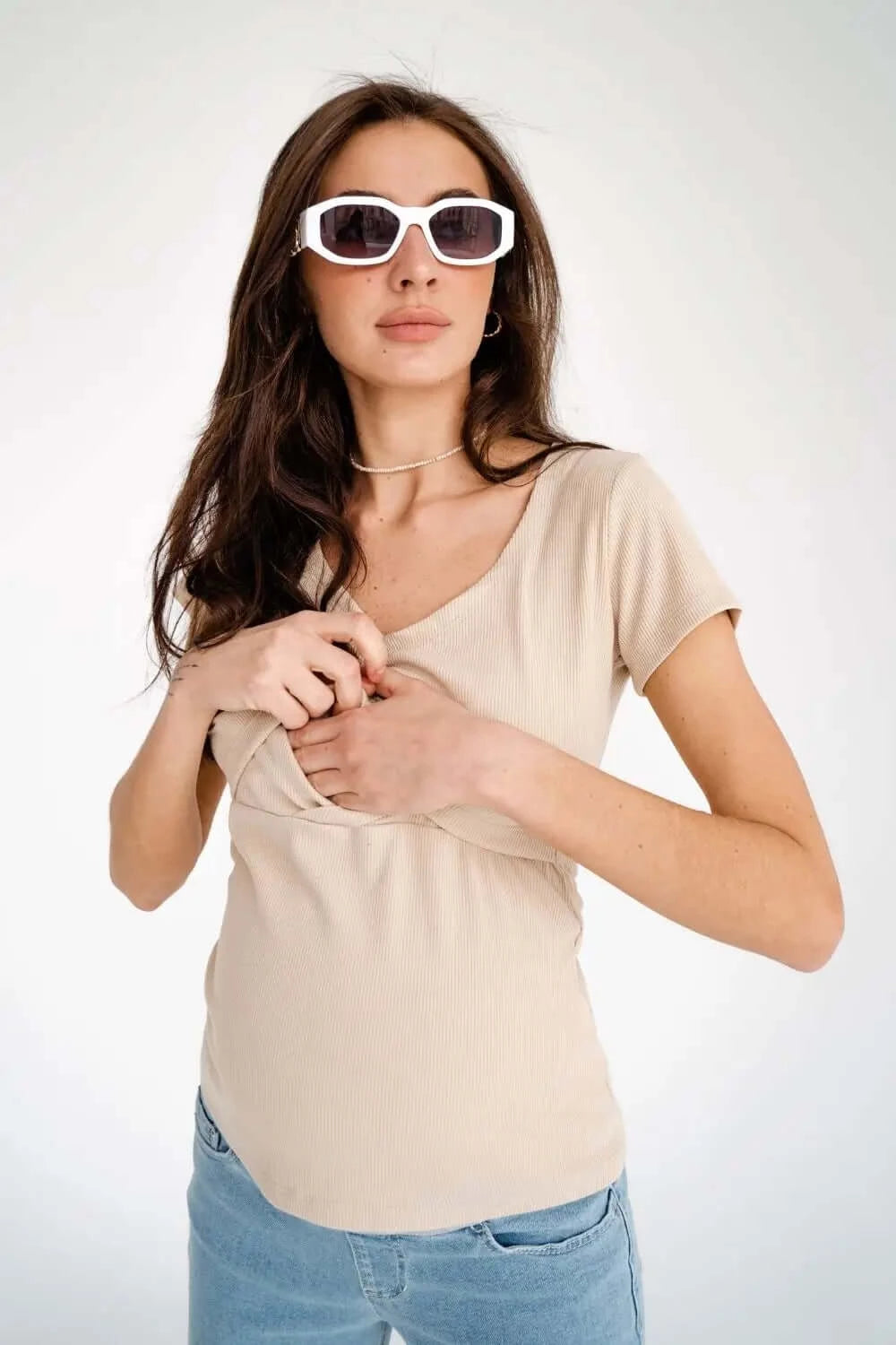 Maternity and Nursing Knit Tank Top 4307138