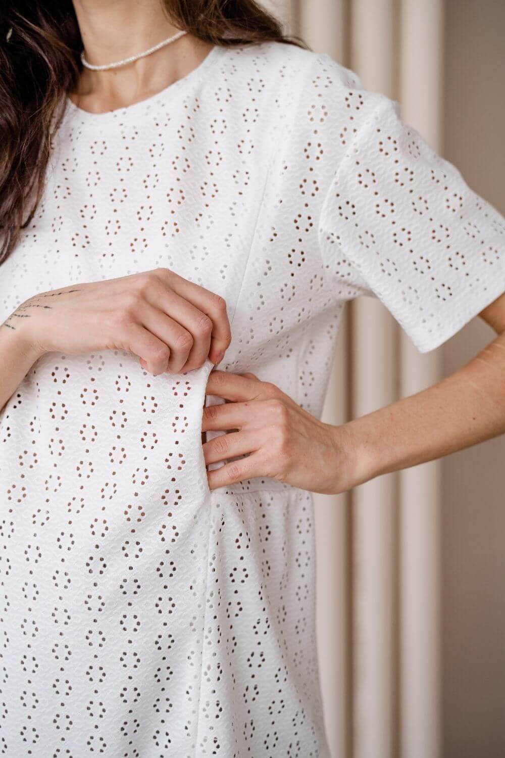 Maternity and Nursing Relaxed Silhouette Basic T-shirt 4234077